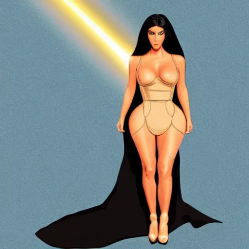 Image similar to kim kardashian defeats god