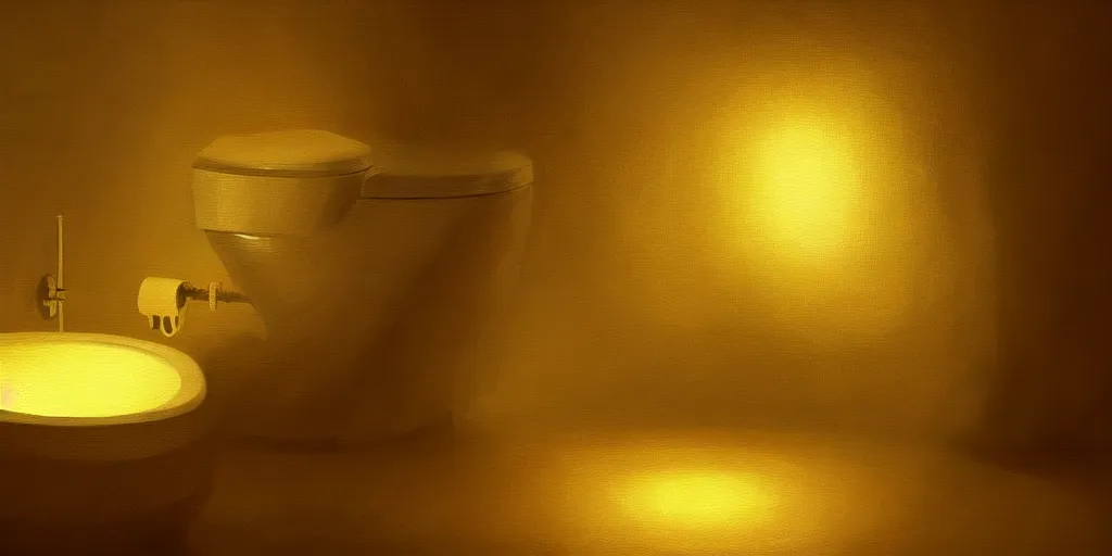 Prompt: toilet bowl , digital artstation painting 8k intricate dramatic light