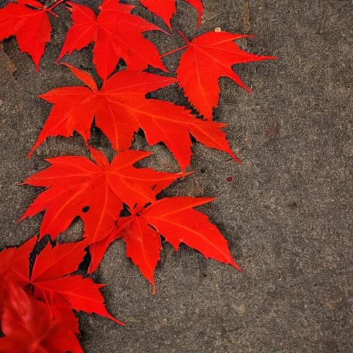 Image similar to grinded red leaves burning