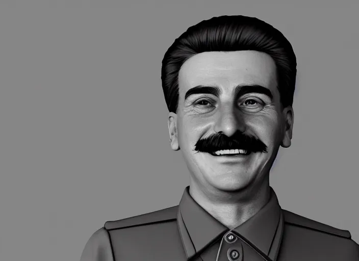 Image similar to hyper detailed portrait of smiling 2 3 year old stalin by richard avedon, unreal engine 5, lumen, nanite, dslr