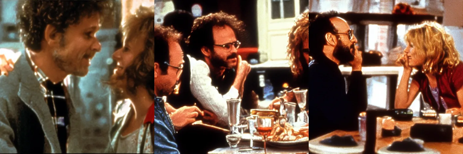Prompt: When Harry Met Sally as a horror movie directed by Steven Spielberg