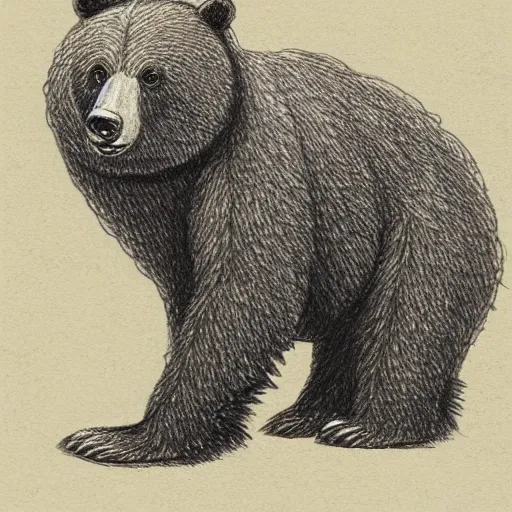 Image similar to aaron blaise cartoon sketch of a bear