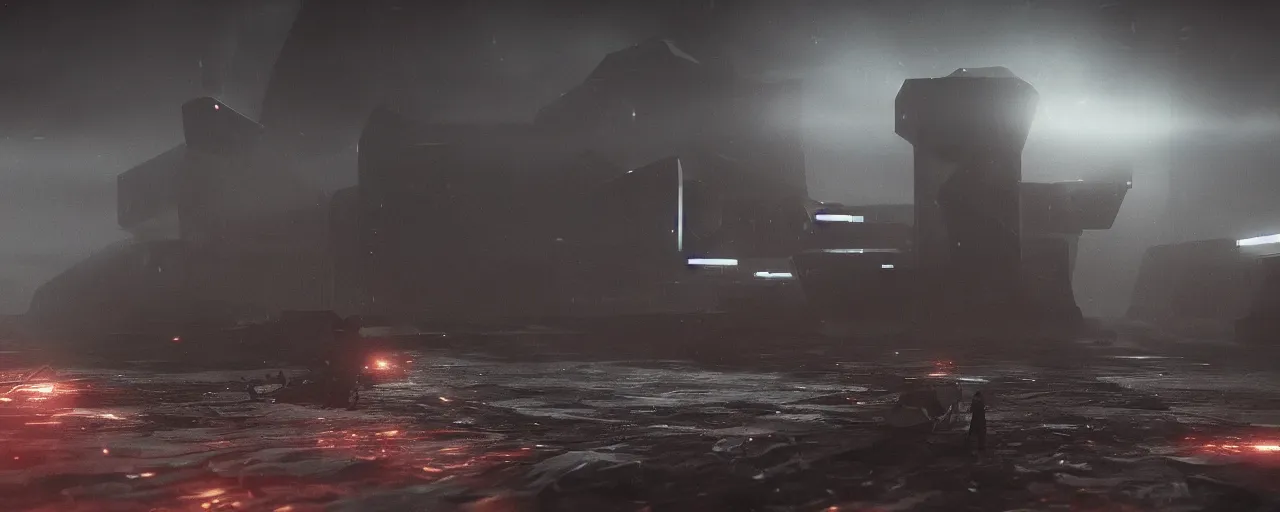 Image similar to dark scifi, octane render