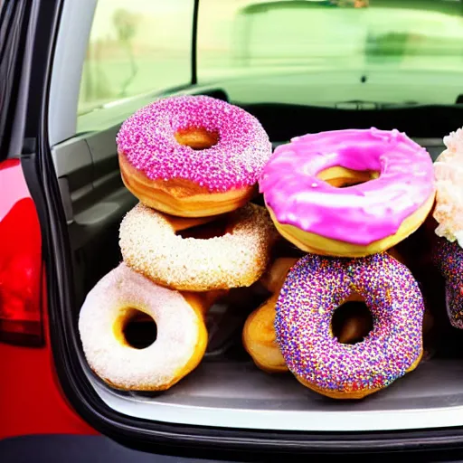 Image similar to car full of donuts