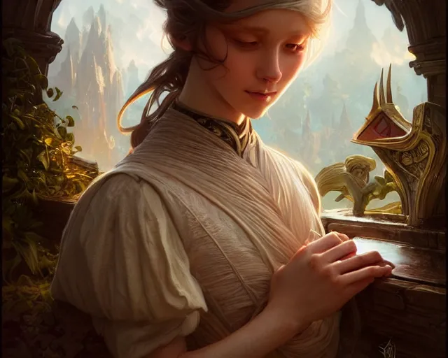 Image similar to photography of richard doyle, deep focus, d & d, fantasy, intricate, elegant, highly detailed, digital painting, artstation, concept art, matte, sharp focus, illustration, hearthstone, art by artgerm and greg rutkowski and alphonse mucha