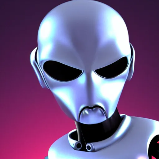 Image similar to Evil Alien Robot Head