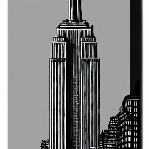 Prompt: Empire state building redesigned by H R Giger, complex, highly detailed, unique, new design