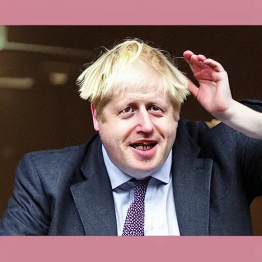 Image similar to Boris Johnson as a Minecraft mob