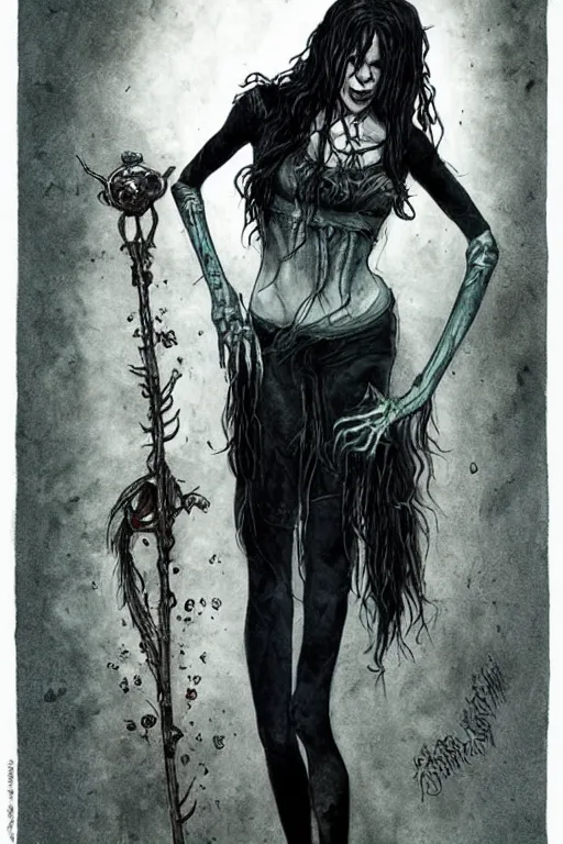 Prompt: full body portrait of anya taylor joy as death from sandman, by jean baptiste monge