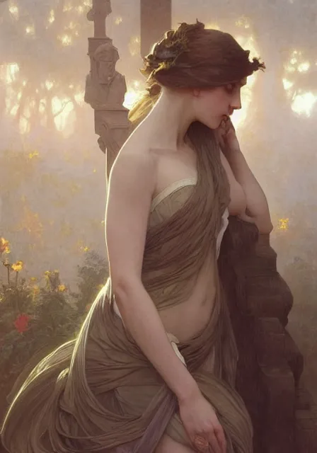 Image similar to gessica chastain, intricate, elegant, highly detailed, digital painting, artstation, concept art, smooth, sharp focus, illustration, art by artgerm and greg rutkowski and alphonse mucha and william - adolphe bouguereau