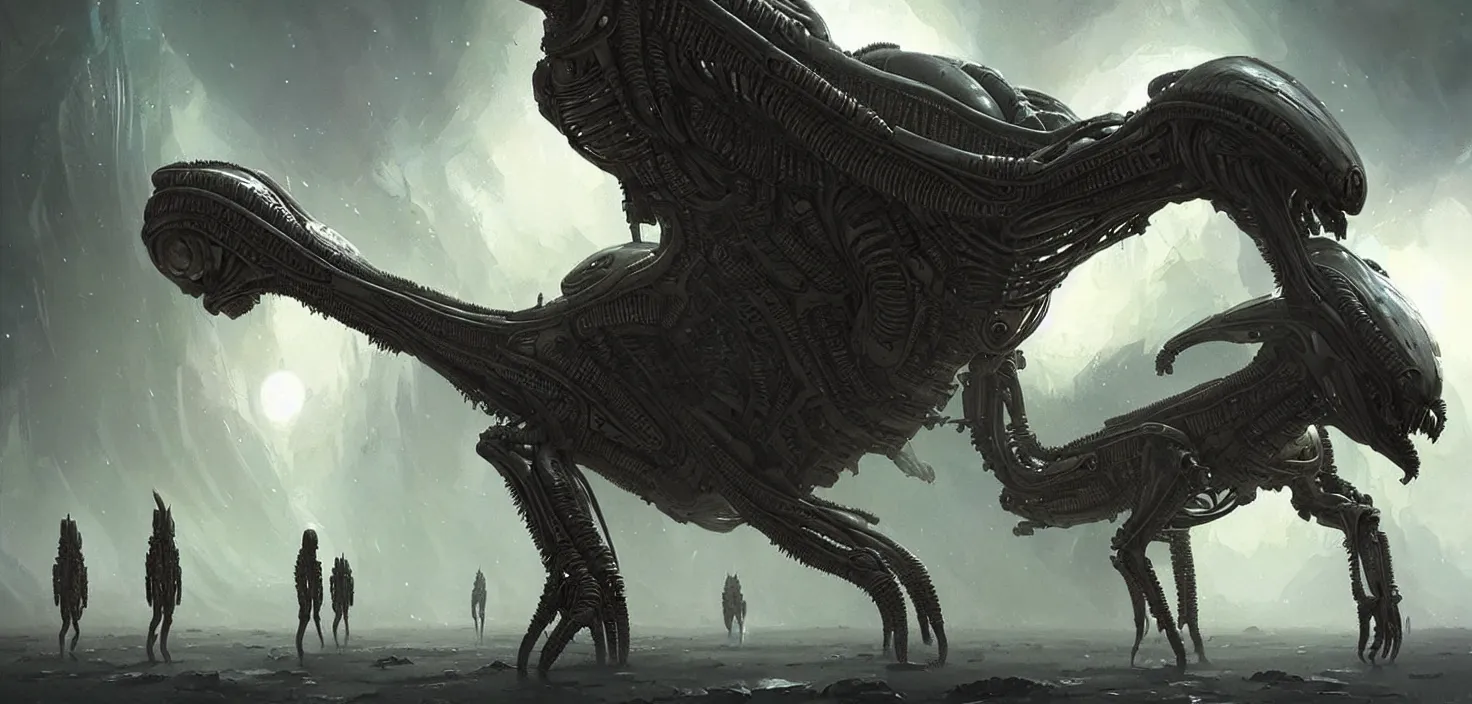 Image similar to alien art, concept art by greg rutkowski, intricate details