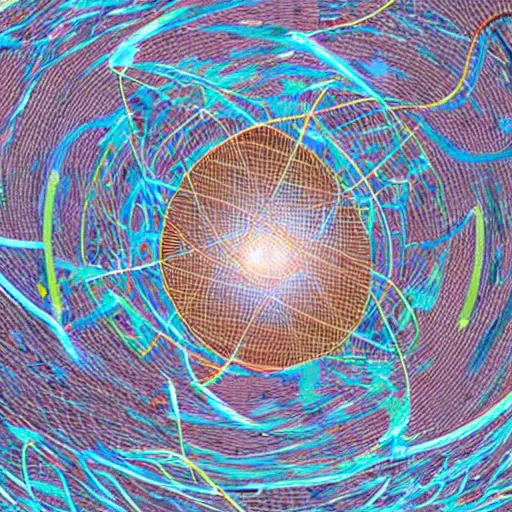 Image similar to a quantum circuit biomorphic design