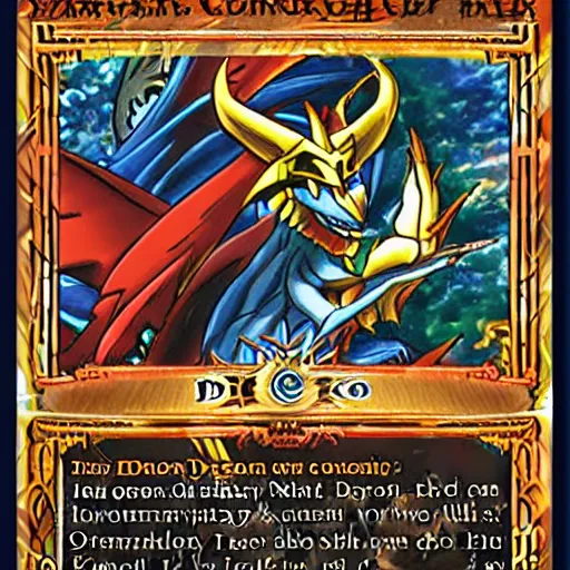 Image similar to yu - gi - oh card of a dragon