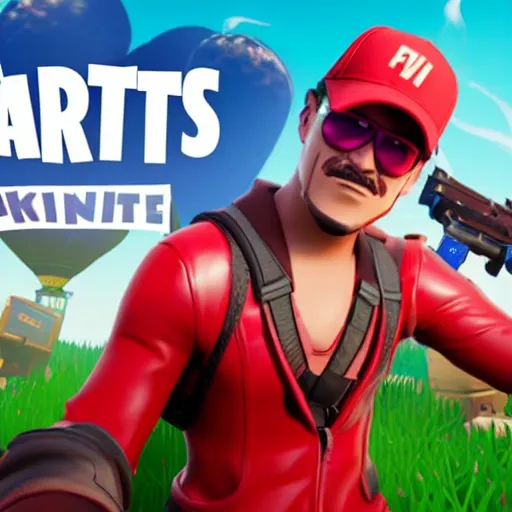 Image similar to In-game screenshot of Markiplier in fortnite