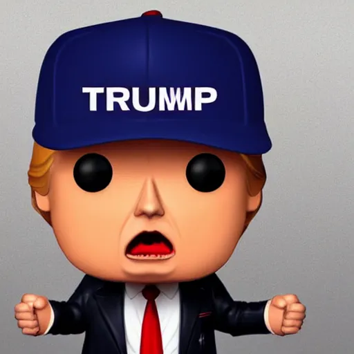 Image similar to donald trump as a funko pop, digital art, concept art, gemmy woud binnendijk, nixeu, artgerm