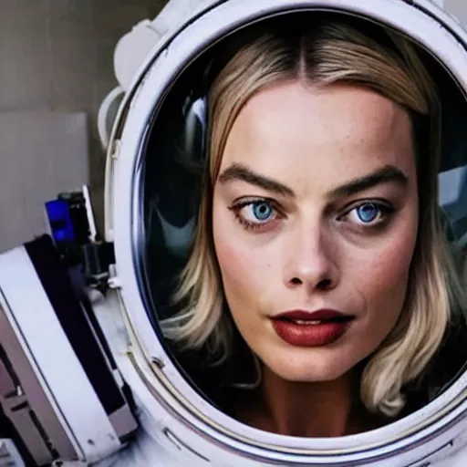 Image similar to margot robbie as an astronaut