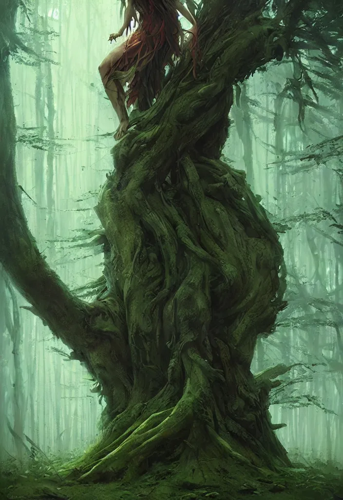 Image similar to Spirit soul of forest, by Greg Rutkowski