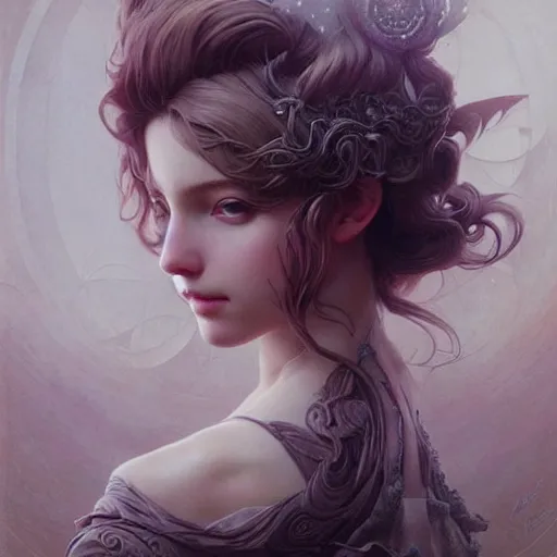 Image similar to aerith gainsborough, intricate, elegant, highly detailed, wavy, smooth, sharp focus, award - winning, masterpiece, in the style of tom bagshaw, cedric peyravernay, peter mohrbacher, pinterest