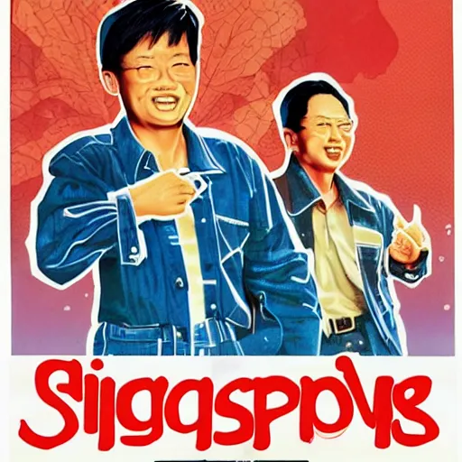 Image similar to a 1 9 9 0 s poster for a singaporean campaign