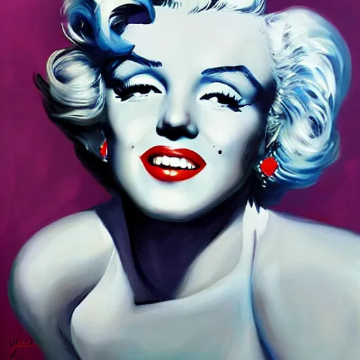 Image similar to marilyn monroe detailed oil painting by james jean