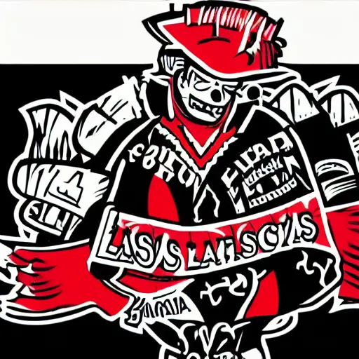 Prompt: New mascot for football team The Las Vegas Anarchists