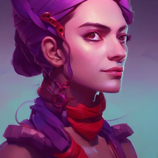 Image similar to beautiful female portrait, maya ali mage, gloomhaven, dynamic lighting, gaudy colors, octane render aesthetic, matte painting concept art, official fanart behance hd artstation by jesper ejsing, by rhads and makoto shinkai and lois van baarle and ilya kuvshinov and rossdraws