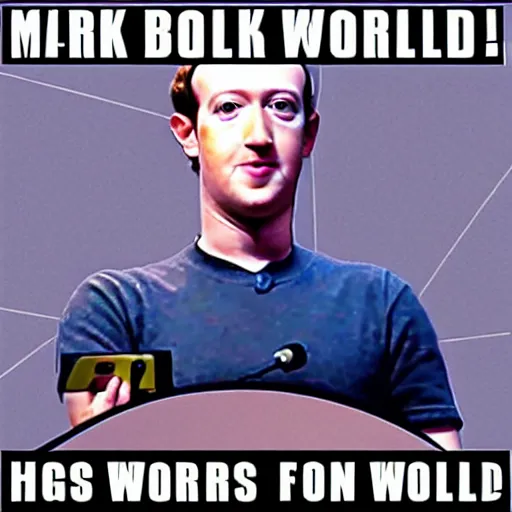 Image similar to mark zuckerberg takes over the world, artist interpretation, high fidelity, godlike, facebook, modern rendition