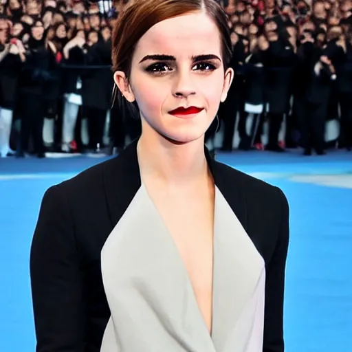 Image similar to a real image of emma watson dressed like a ninja