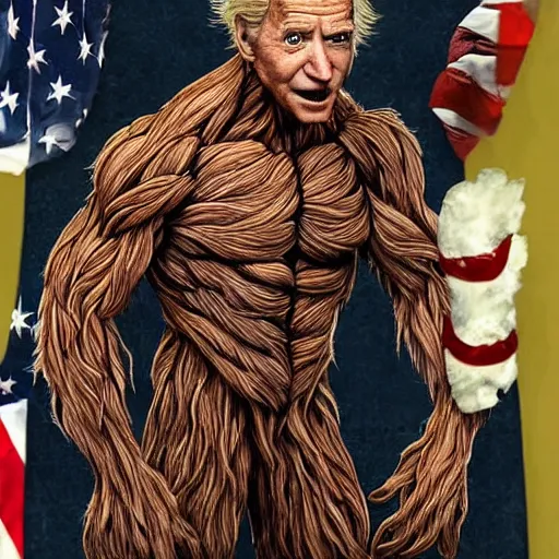 Prompt: joe biden as groot