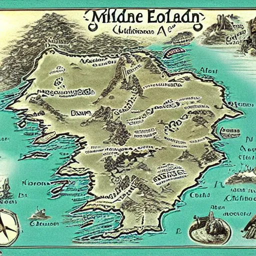 Image similar to A detailed map of Middle Earth