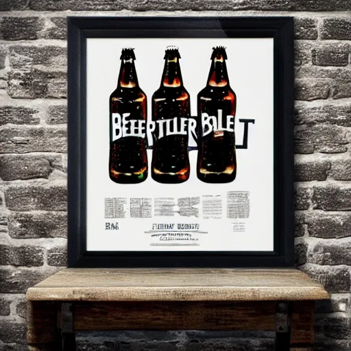 Image similar to beer bottle album art, cover art, still life, poster, the beatles