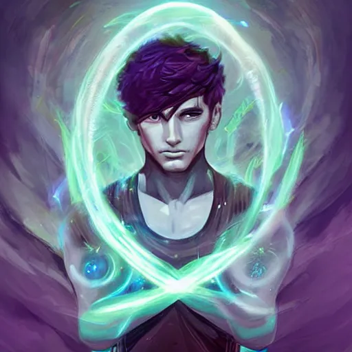 Prompt: a powerful psychic man emitting psychic powers, by ross tran, aesthetic!!, digital painting, intricate,