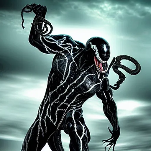 Prompt: venom in epic mind blowing manner