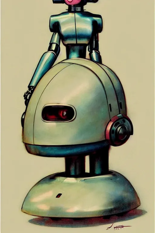 Image similar to ( ( ( ( ( 1 9 5 0 s retro future robot android maid. muted colors. ) ) ) ) ) by jean - baptiste monge!!!!!!!!!!!!!!!!!!!!!!!!!!!!!!