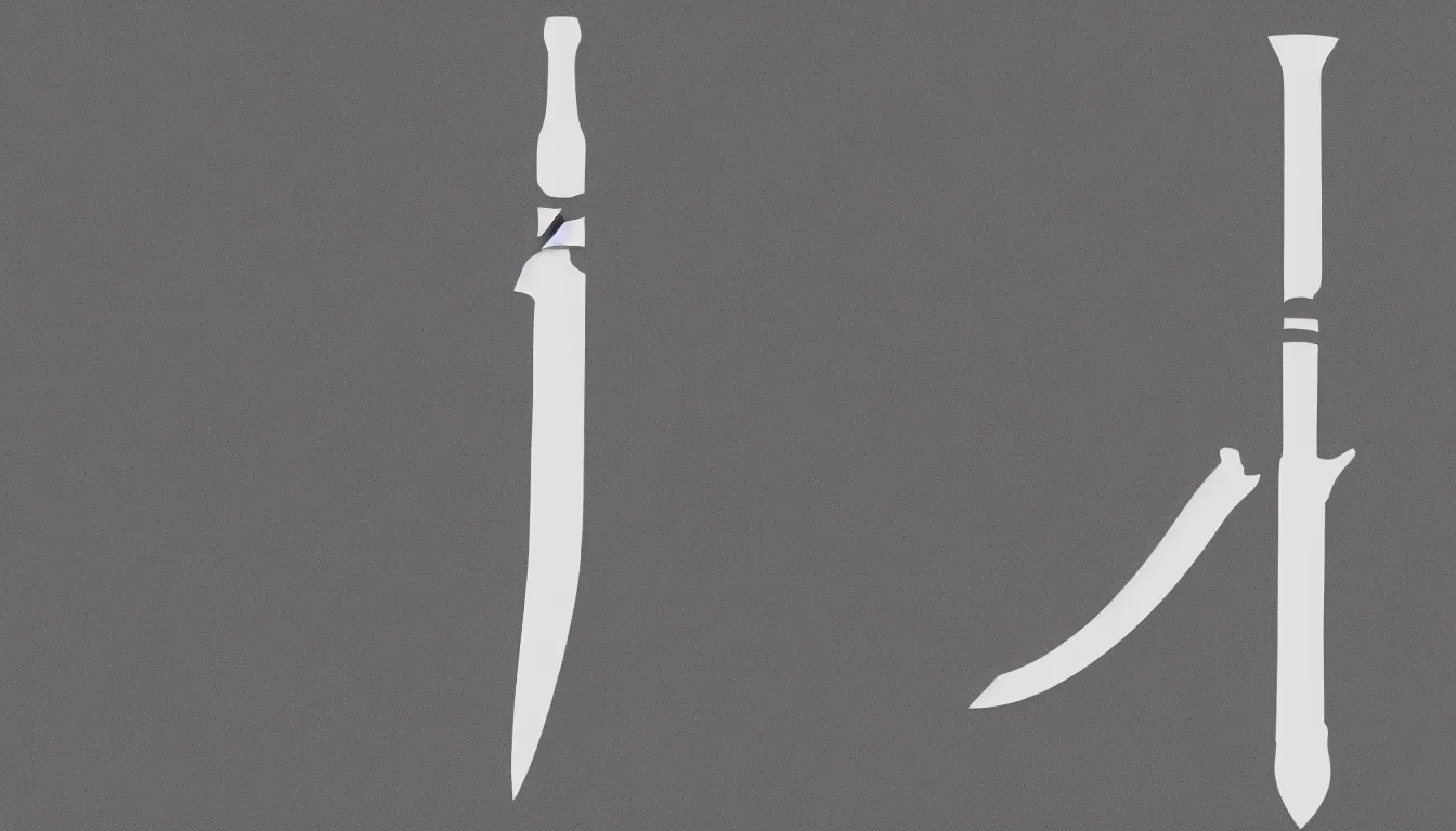 Image similar to black and white sword logo, minimalist