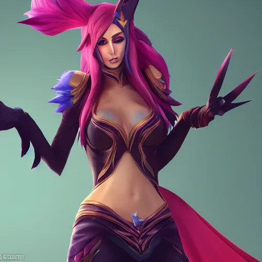 Image similar to league of legends, xayah and rakhan, style of photorealism