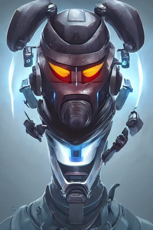 Image similar to epic mask helmet robot ninja portrait stylized as fornite style game design fanart by concept artist gervasio canda, behance hd by jesper ejsing, by rhads, makoto shinkai and lois van baarle, ilya kuvshinov, rossdraws global illumination radiating a glowing aura global illumination ray tracing hdr render in unreal engine 5