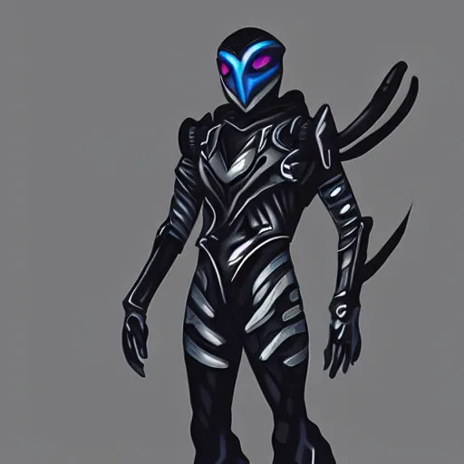 Prompt: High Fantasy Kamen Rider, glowing eyes, moody colors, daytime, grey rubber undersuit, segmented armor, Guyver Dark Hero