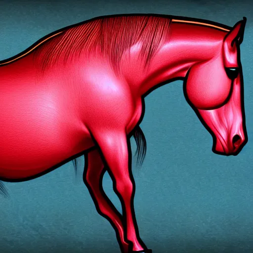 Image similar to digital horse, retrowave palette, highly detailed, anatomically correct equine, synth feel, digital art