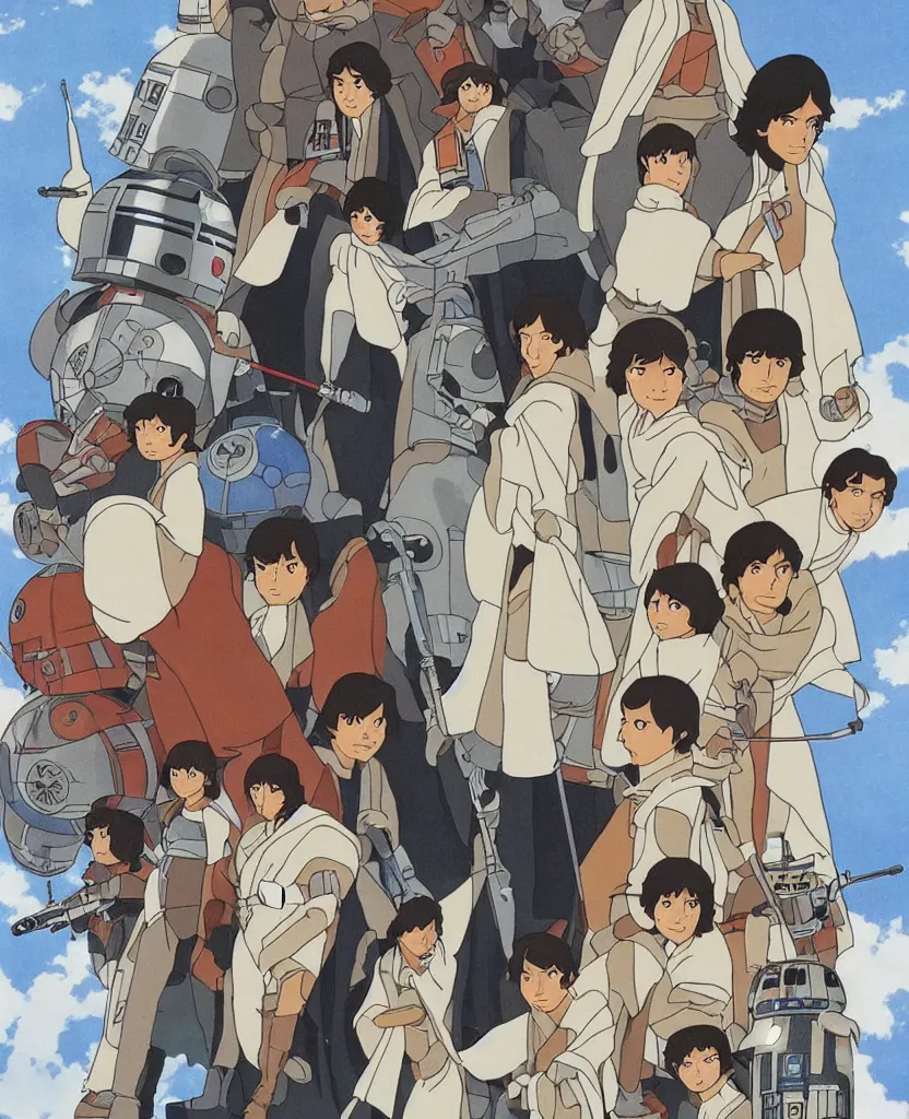 Image similar to star wars by Miyazaki, studio Ghibli