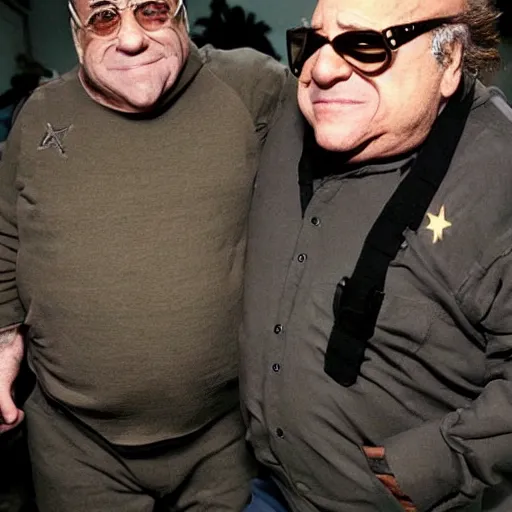 Image similar to danny devito as solid snake from metal gear solid