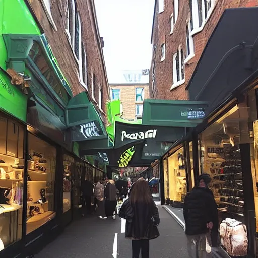 Prompt: “incredible hulk shopping on Marylebone High St”
