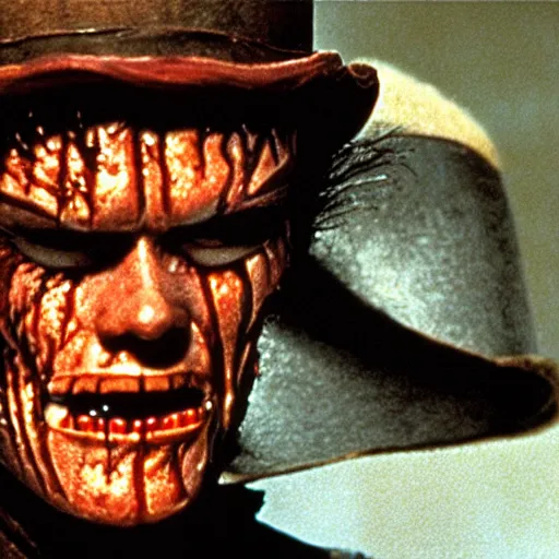 Image similar to willem dafoe as freddy kruger in nightmare on elm street.