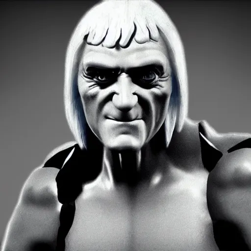 Image similar to jimmy savile as mortal kombat goro, unreal engine, realistic,