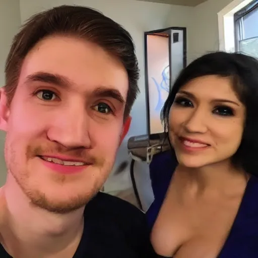 Image similar to Destiny!!! Youtube streamer, Twitch streamer, Politics, starcraft, with girlfriend Melina