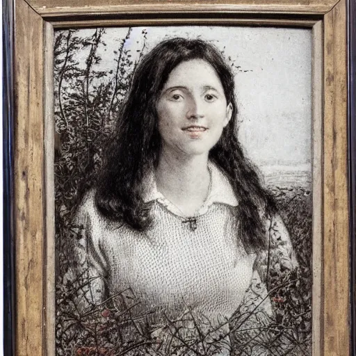 Image similar to photo of young woman by myles birket foster