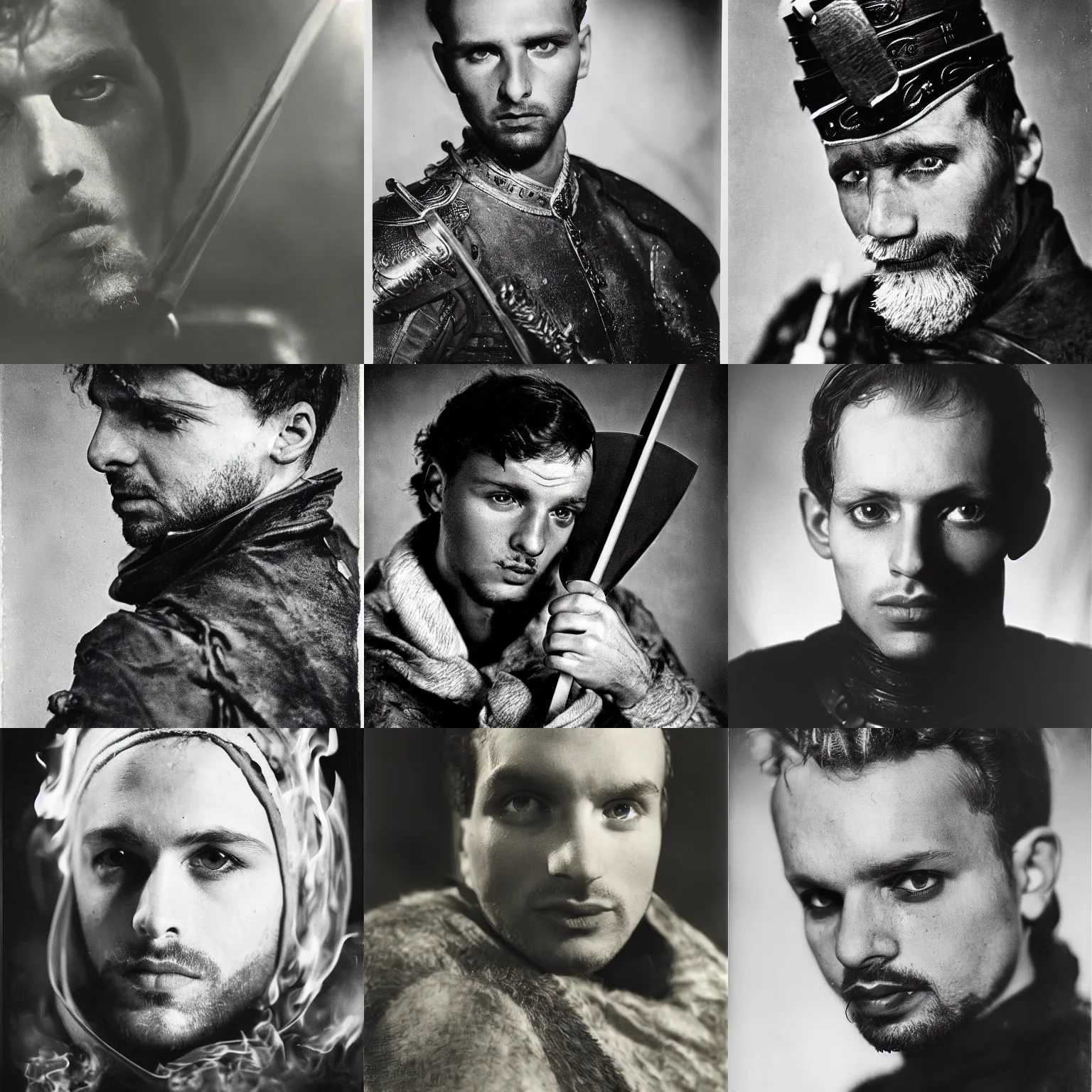 Prompt: with fire and sword's jan skrzetuski ( 2 7 years old michał zebrowski ), close up, portait by yousuf karsh