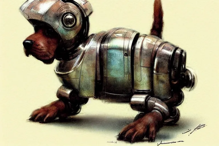 Image similar to ( ( ( ( ( 1 9 5 0 s retro future robot puppy. muted colors. ) ) ) ) ) by jean - baptiste monge!!!!!!!!!!!!!!!!!!!!!!!!!!!!!!