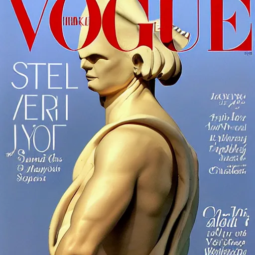 Image similar to Portrait of Zeus for the cover of Vogue painted by Daniel Spreck