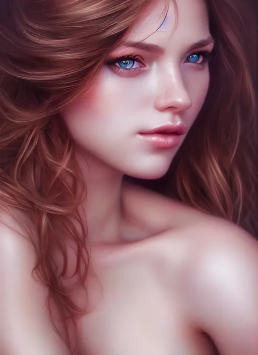 Image similar to a gorgeous female photo, professionally retouched, soft lighting, half body shot, realistic, smooth face, perfect eyes, wide angle, sharp focus on eyes, 8 k high definition, insanely detailed, intricate, elegant, art by artgerm, snow